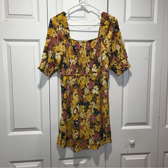NWT SANCTUARY Easy Smock Square Neck Dress In Sweet & Sour Women’s size Large - Picture 7 of 10